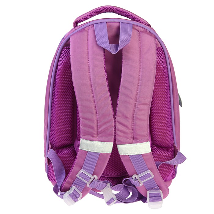Рюкзак каркасный Calligrata Пони, 39 x 28 x 18 см, мешок для обуви, для девочки, «Единорог в горошек», голубой 