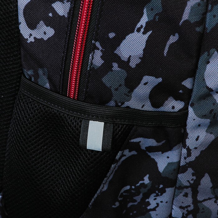Рюкзак молодежный Kite 905 42x32х13 см, эргономичная спинка, камуфляж серый 