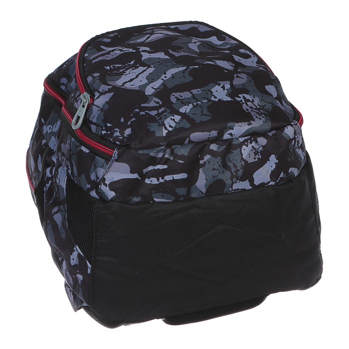Рюкзак молодежный Kite 905 42x32х13 см, эргономичная спинка, камуфляж серый 