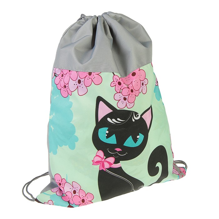 Рюкзак каркасный Luris Томас 3D 38x30x16 см, мешок для обуви, для девочки, «Кошка» 