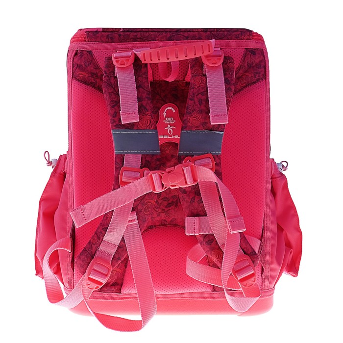 Ранец на молнии Belmil Zero-G, 38 х 28 х 18 см, для девочки, Foxy, красный 