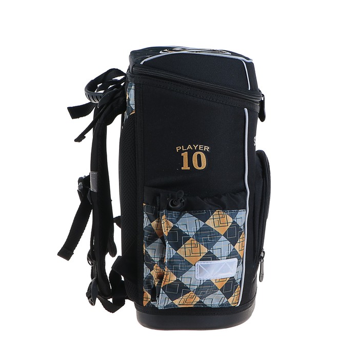 Ранец на молнии Belmil Zero-G, 38 х 28 х 18 см, для мальчика, Player 10, чёрный 
