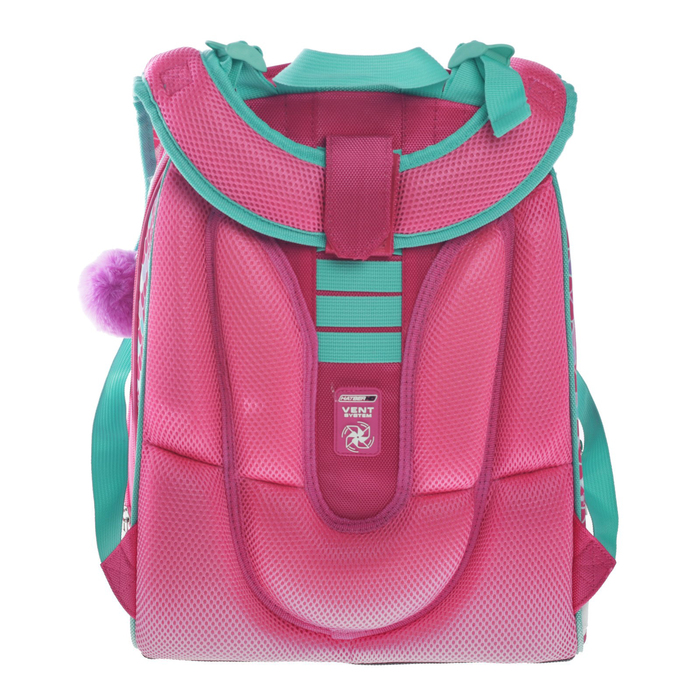 Рюкзак каркасный Hatber Ergonomic 37 х 29 х 17 см, для девочки, «Барби», розовый 