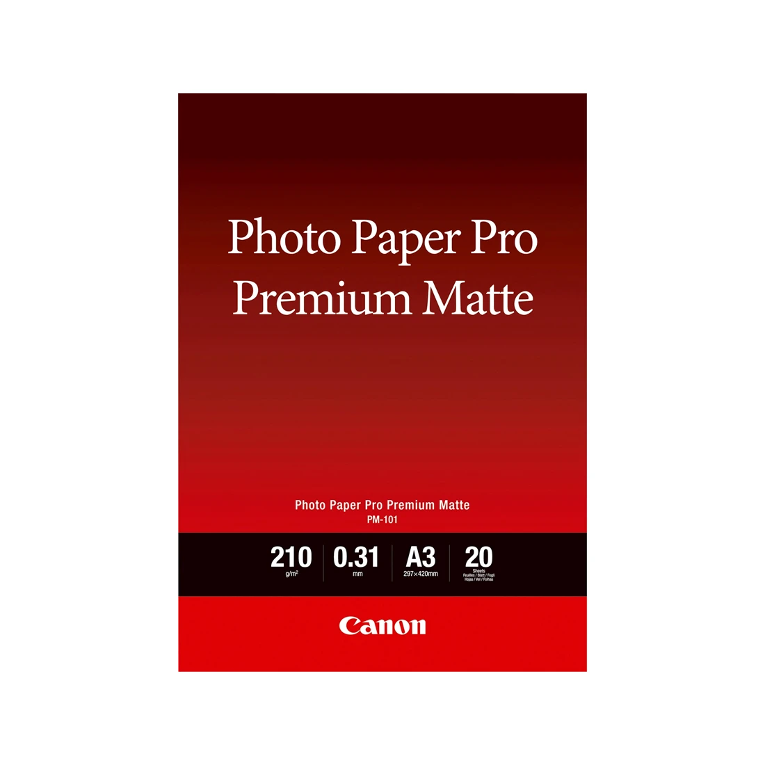Матовая фотобумага Canon Pro Premium Matte PM-101 A3, 20 шт. 