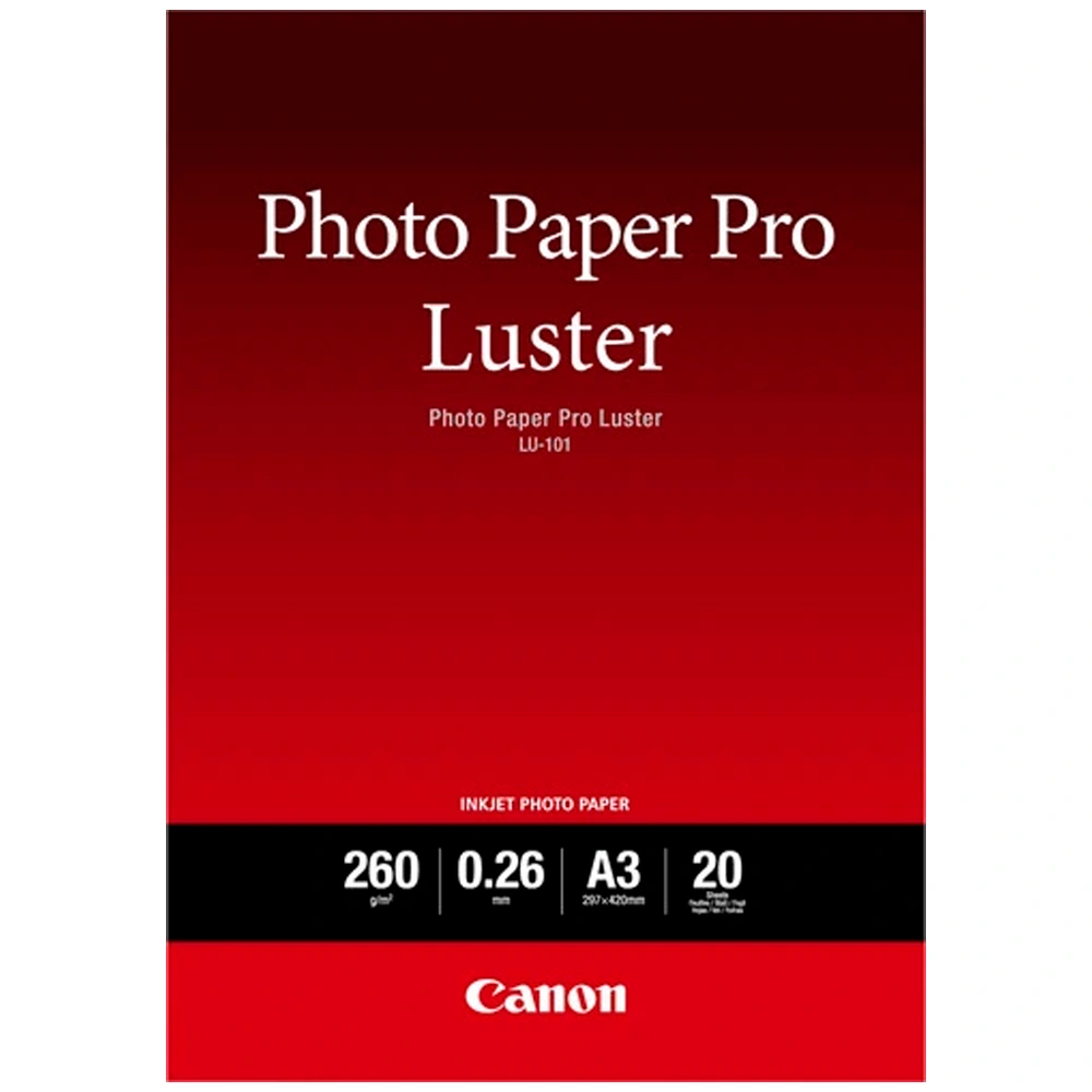 Глянцевитая фотобумага Canon LU-101 Pro Luster A3+ 20 шт.