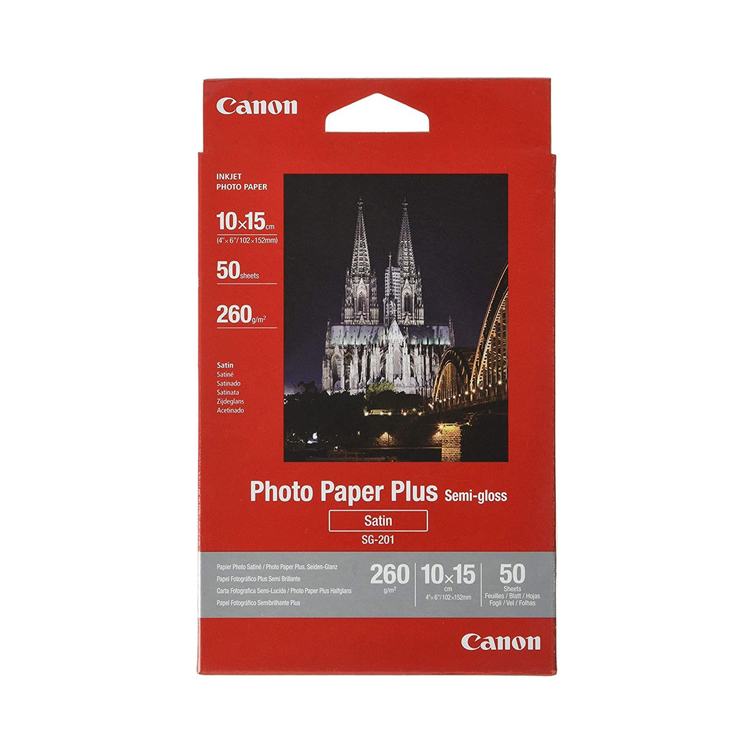 Полуглянцевая фотобумага Canon SG-201 4x6inch 50SH 