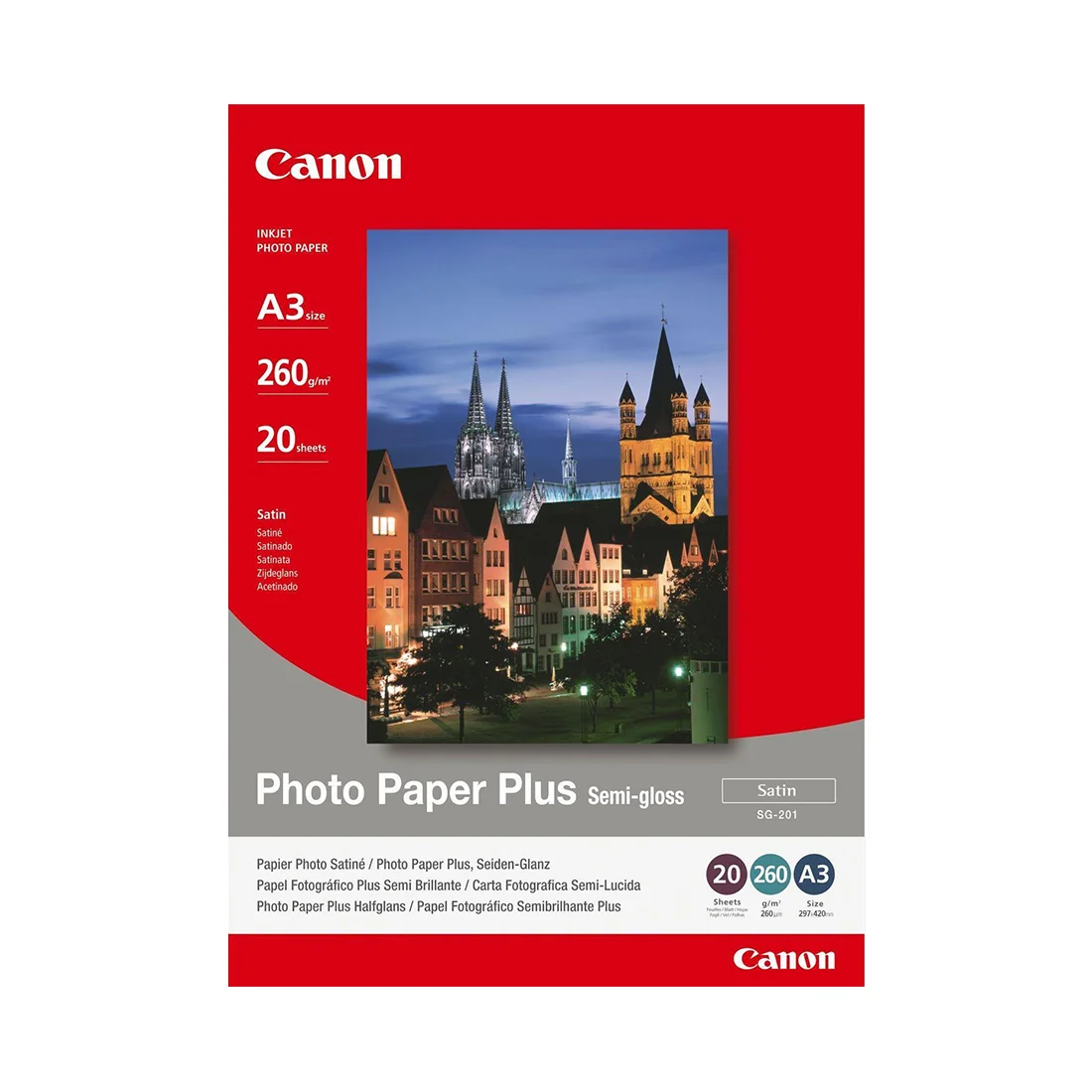 Полуглянцевая фотобумага Canon SG-201 A3 20SH  - фото 2