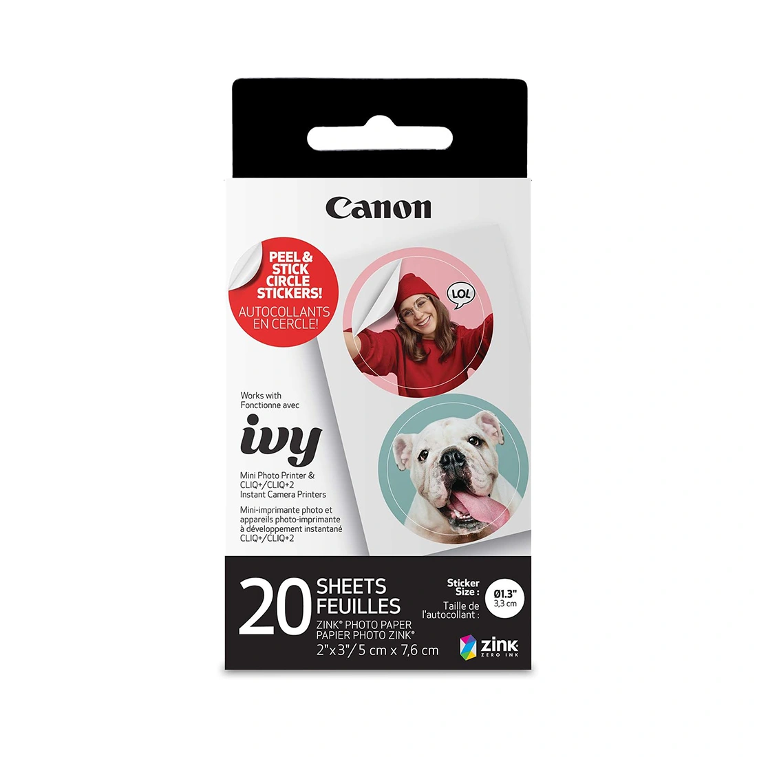 Фотобумага Canon ZINK CIRCLE PAPER 20 SHEET 