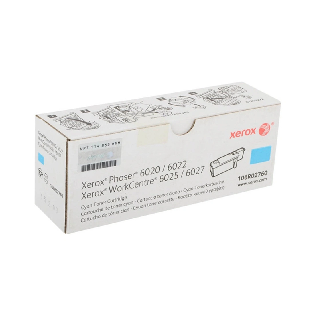 Тонер-картридж стандартной емкости Xerox 106R02760 (голубой) 