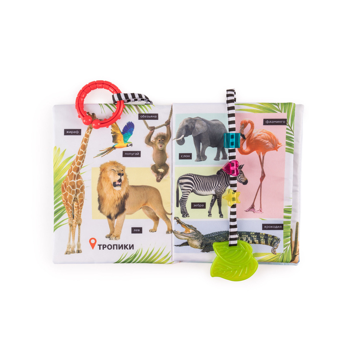 Книжка-игрушка Happy Baby «Животные континентов» 