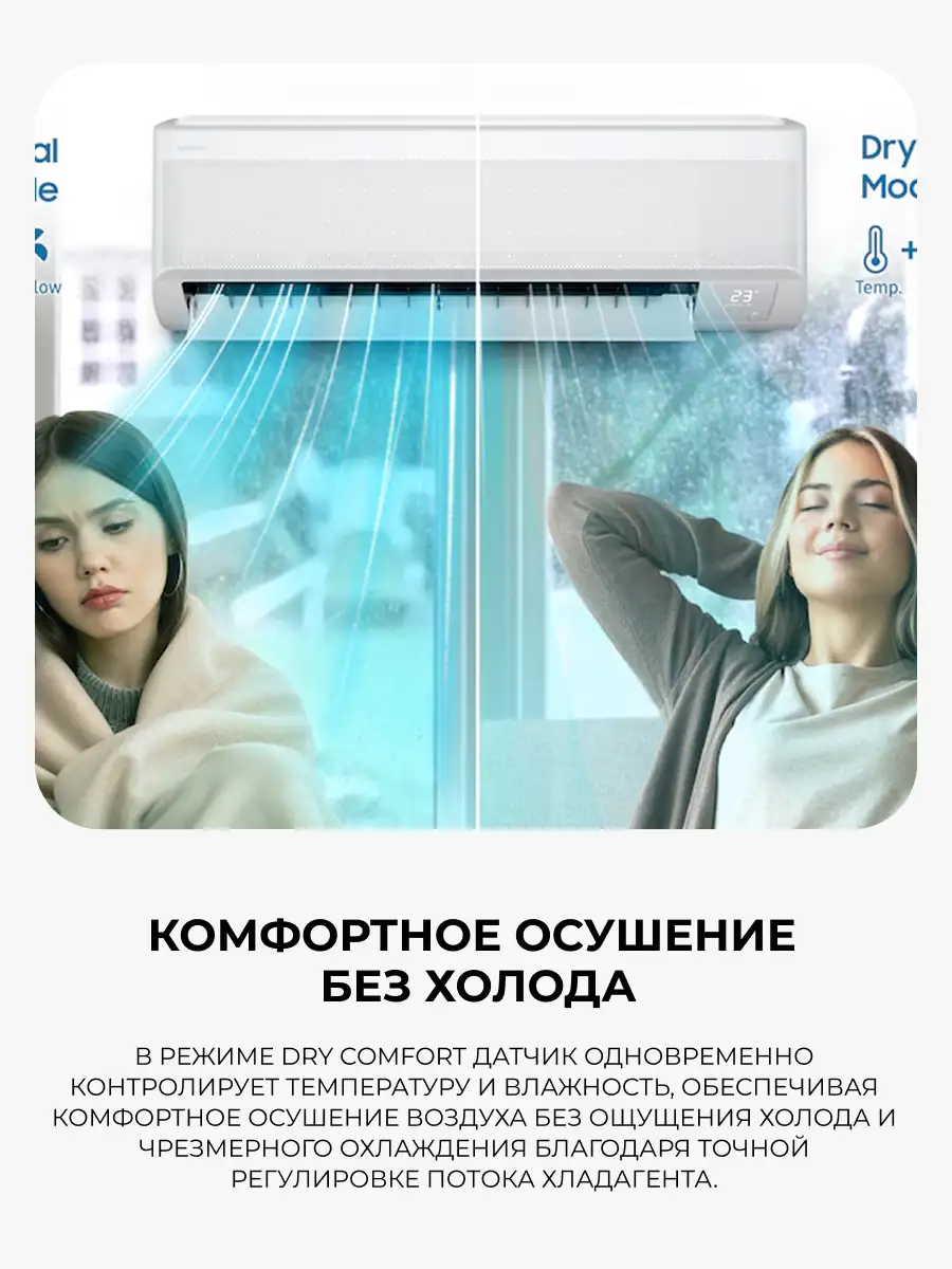 Кондиционер Samsung WindFree AR60F09C1DWNER+AR60F09C1DWXER - фото 6
