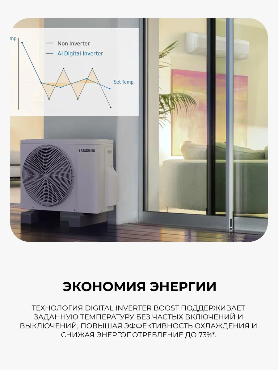 Кондиционер Samsung WindFree AR60F12C1DWNER+AR60F12C1DWXER - фото 10