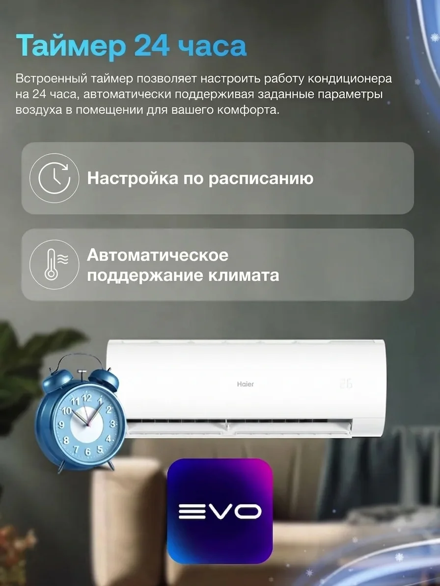 Кондиционер Haier HSU-12HCM403/R3(DB)-IN+HSU-12HCM403/R3(DB)-OUT - фото 4