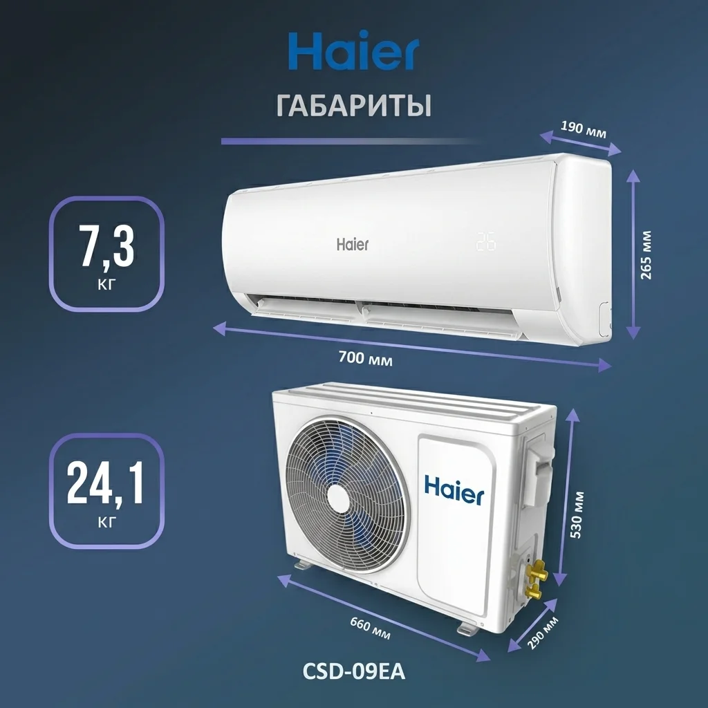 Кондиционер Haier HSU-12HCM403/R3(DB)-IN+HSU-12HCM403/R3(DB)-OUT - фото 8