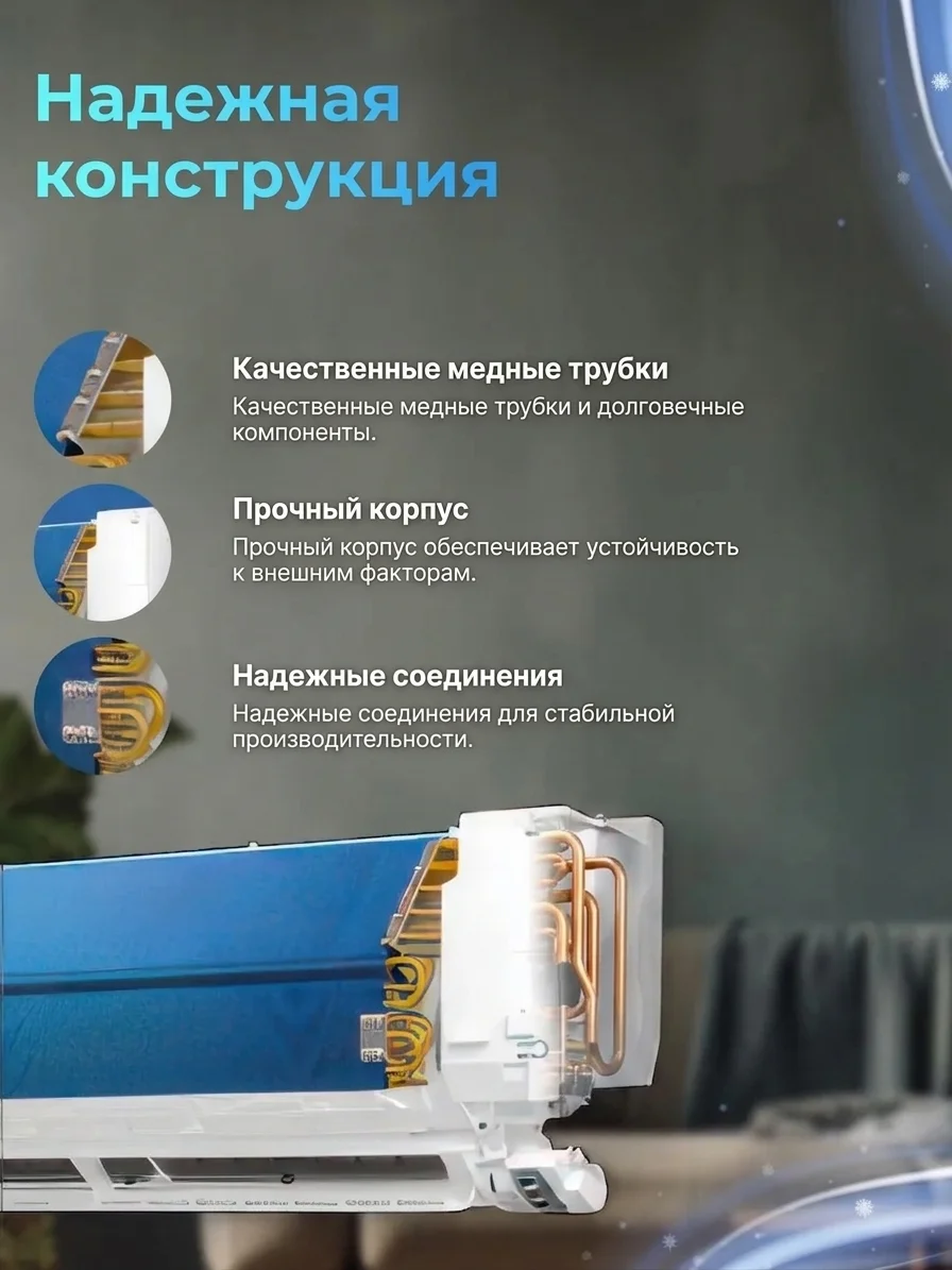 Кондиционер Haier HSU-18HCM403/R3(DB)-IN+HSU-18HCM403/R3(DB)-OUT - фото 13