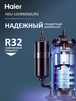 Кондиционер Haier HSU-12HRM503/R3-IN+HSU-12HRM503/R3-OUT - фото 5