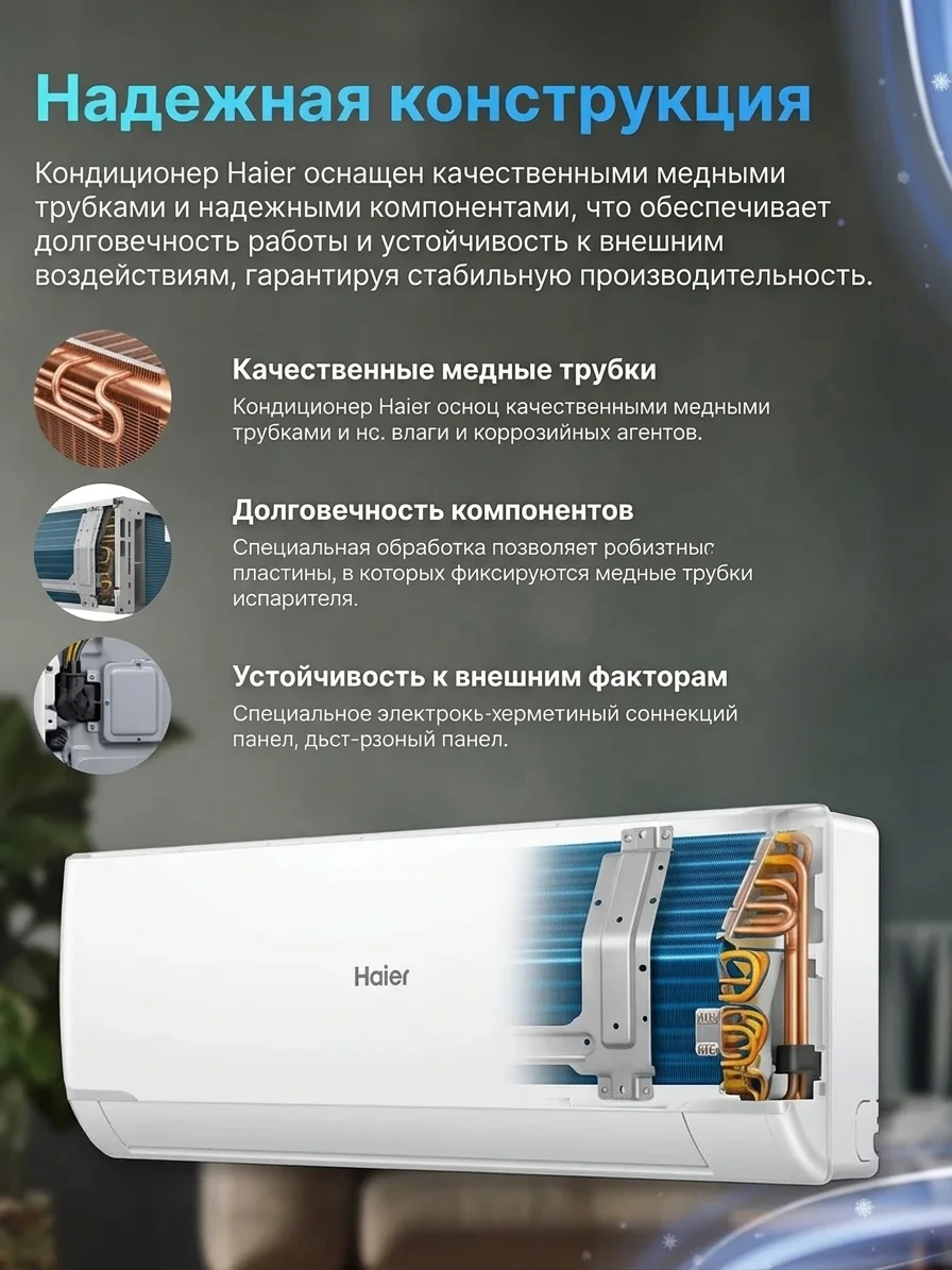 Кондиционер Haier HSU-18HRM503/R3-IN+HSU-18HRM503/R3-OUT - фото 8