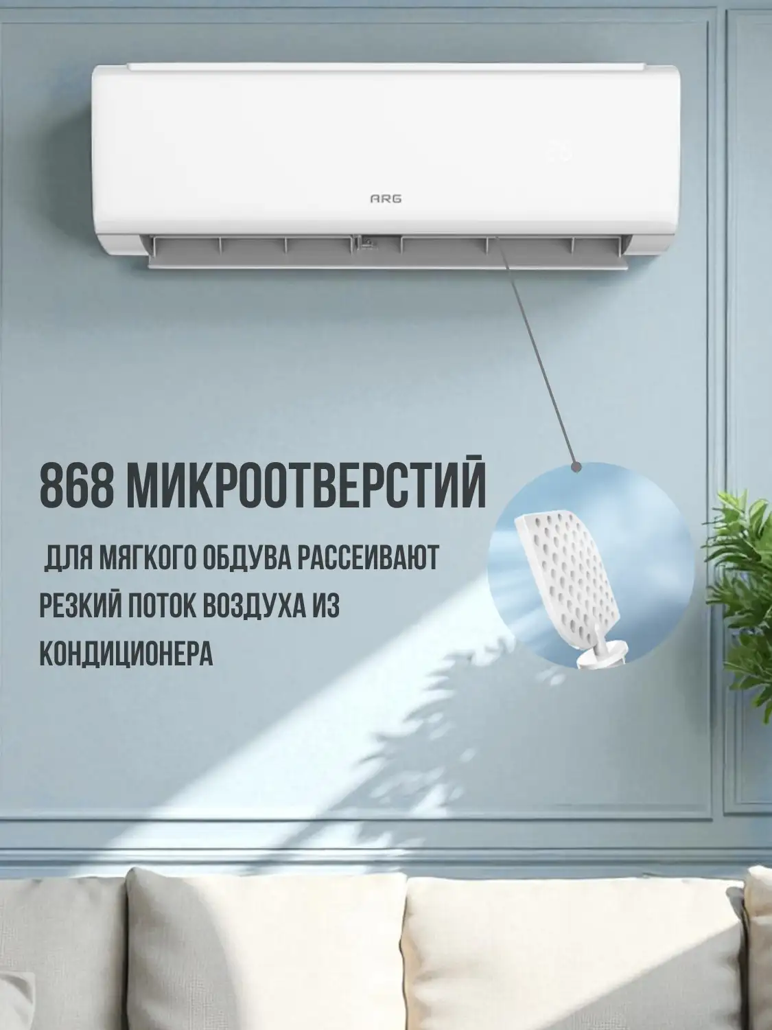 ARG SoftWind кондиционері CSD-18EA (Inverter, Wi-Fi, инст.) White - фото 4