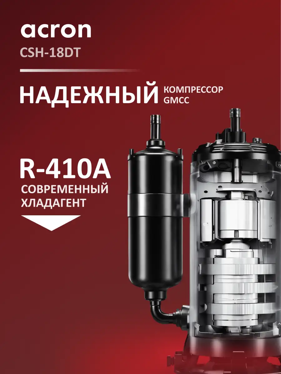 Кондиционер Acron CSH-18DT (инст.комплект) White - фото 5
