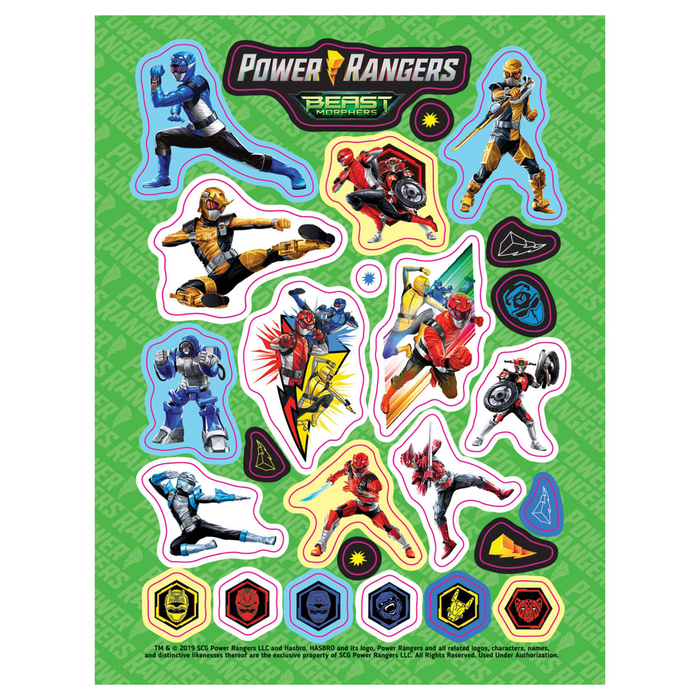 100 наклеек. Могучие Рейнджеры. TM Power Rangers 