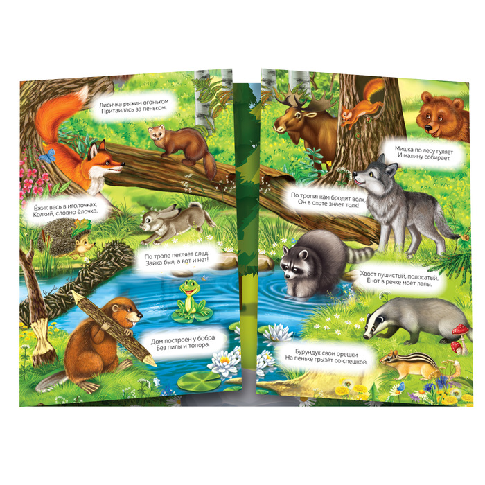 Многоразовые наклейки набор «Изучаем животных», 2 шт. 
