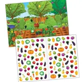 Наклейки многоразовые «Что где растёт», формат А4 