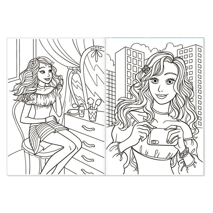 Раскраски для девочек набор «Принцессы», 6 шт. по 16 стр. 