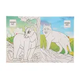 Раскраска с наклейками "Дикие животные" 126 наклеек 