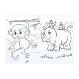 Раскраска с карандашами «Животные жарких стран», 16 стр.  - фото 2