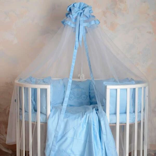 Комплект в кроватку Patrino Карета голубой