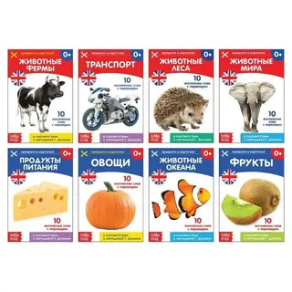 Книги набор «Карточки Домана на английском языке», 24 стр. по методике Г. Домана на английском языке, 24 страницы