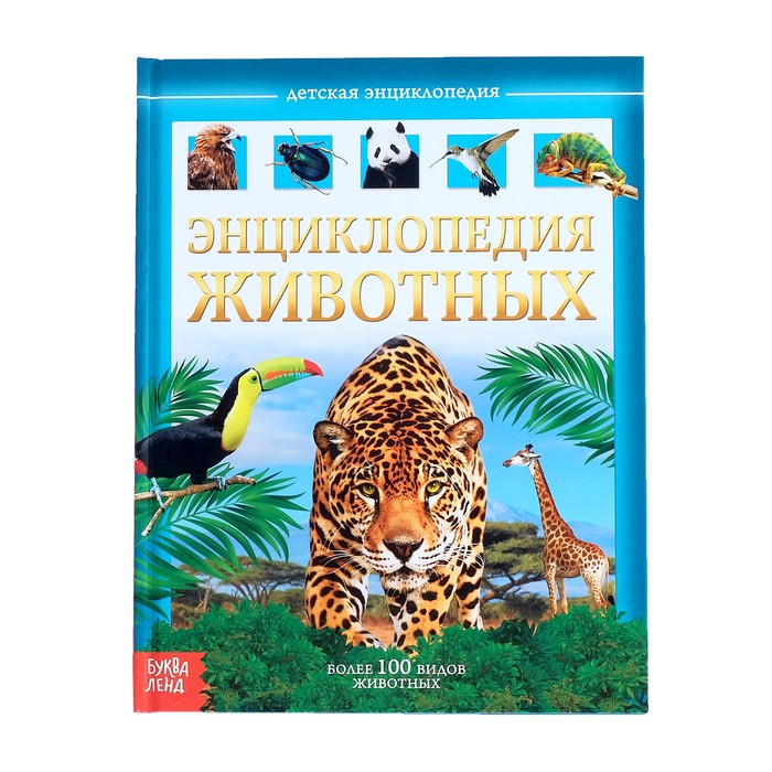 Детская энциклопедия в твёрдом переплёте «Животные» 