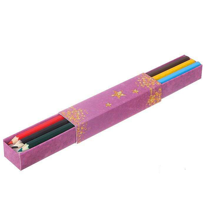 Подарочный набор "Мечтай без границ": смешбук с раскраской и карандаши, 6 шт. 