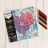Раскраска антистресс, альбом"Волшебные узоры" с карандашами  - фото 3