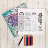 Раскраска антистресс, альбом"Волшебные узоры" с карандашами  - фото 5