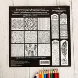 Раскраска антистресс, альбом"Волшебные узоры" с карандашами 