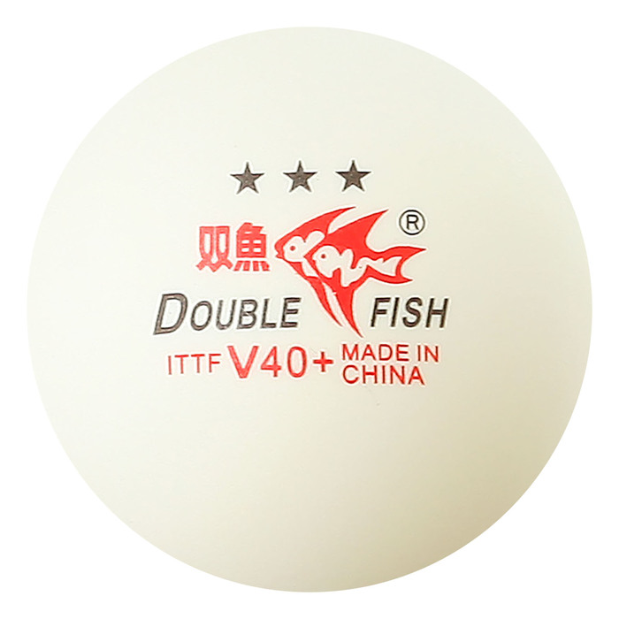 Мячи для настольного тенниса Double Fish 3*, (10 шт/упак.), диаметр 40+ 