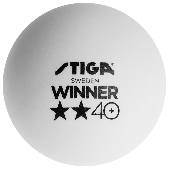 Мяч для настольного тенниса Stiga Winner ABS 2**, 6 шт., цвет белый 