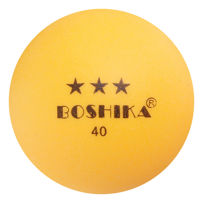 Мяч для настольного тенниса "BOCHIKA" 3 звезды, 40 мм, цвет: желтый 