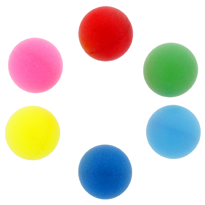 Мяч для настольного тенниса 40 мм (набор 6 шт), цвета микс 
