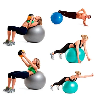 Фитбол для фитнеса ART.FiT FB75 Purple (с насосом)