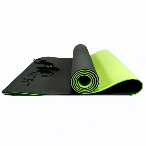 Коврик для йоги и фитнеса ART.FiT TPE с чехлом Black/Grey - фото 2