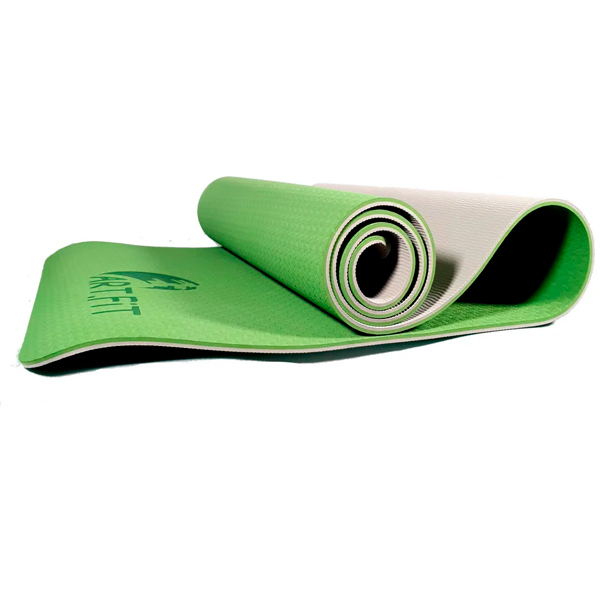 Коврик для йоги и фитнеса ART.FiT TPE с чехлом Green