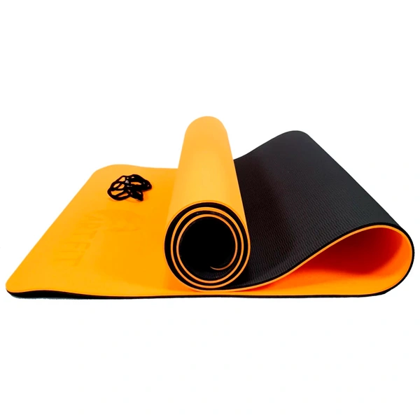 Коврик для йоги и фитнеса ART.FiT TPE с чехлом Orange - фото 3