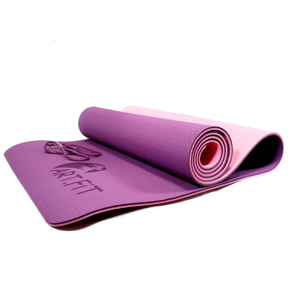 Коврик для йоги и фитнеса ART.FiT TPE с чехлом Purple