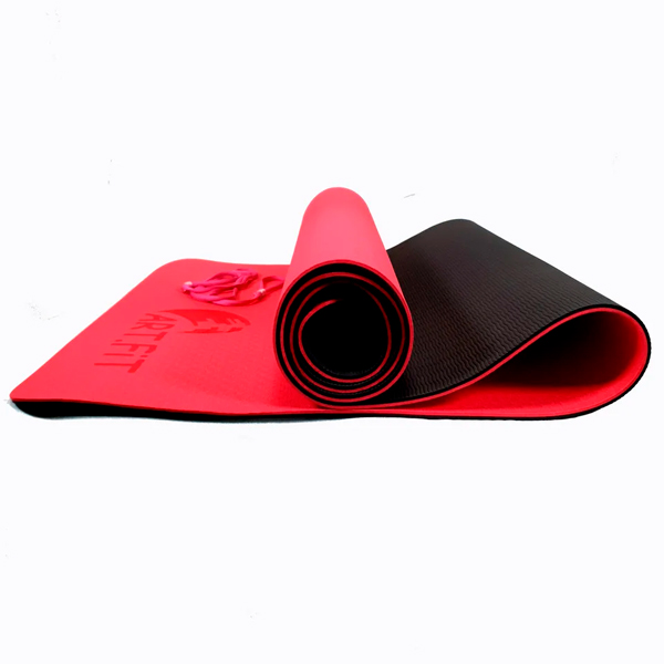 Коврик для йоги и фитнеса ART.FiT TPE с чехлом Black/Red