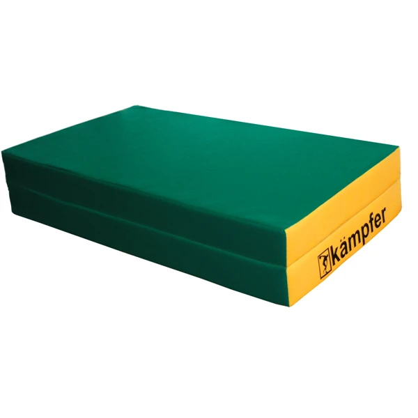 Гимнастический мат Kampfer №4 (100 х 100 х 10) складной №4 (100 х 100 х 10) складной зеленый/желтый