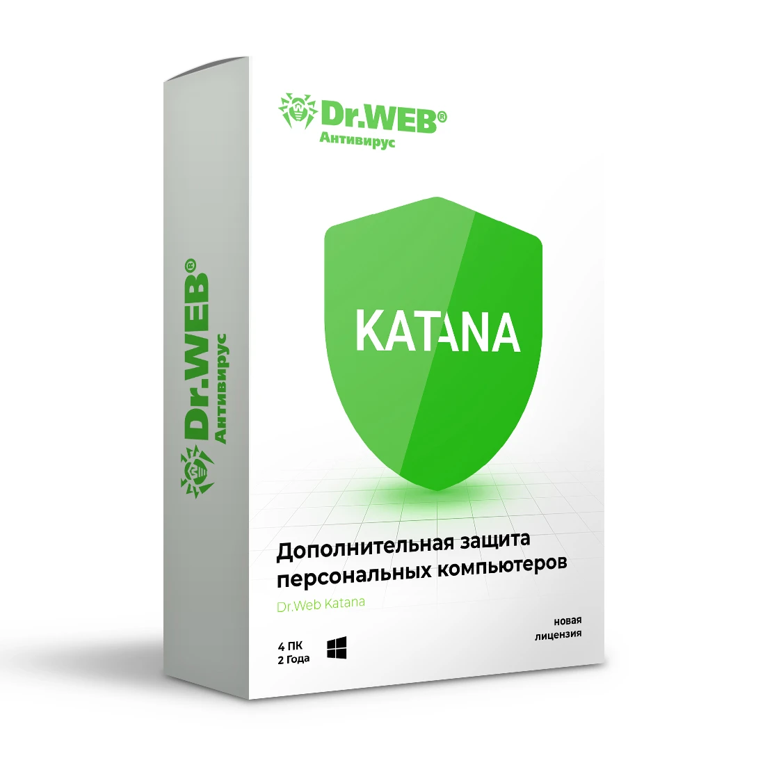 Антивирус Dr.Web Katana 24М 4 ПК новая лицензия 