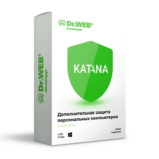 Антивирус Dr.Web Katana 24М 4 ПК новая лицензия 