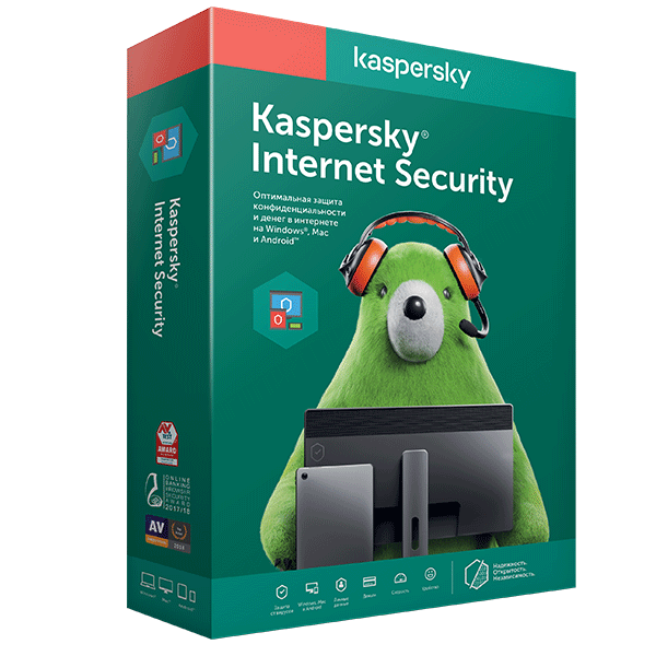 Электронный ключ Kaspersky Internet Security на 12 месяцев, 2 устройства (Продление)